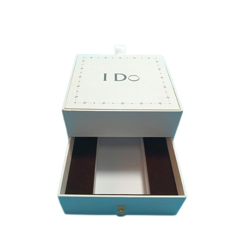 Pull-out slant flap display jewelry box customization