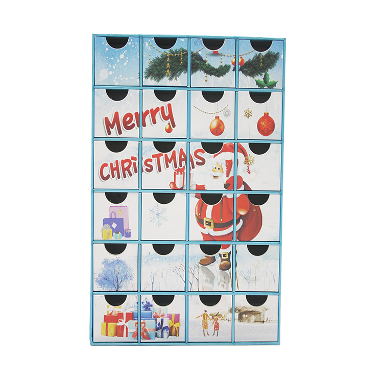 Christmas advent calendar box wedding candy box gift box