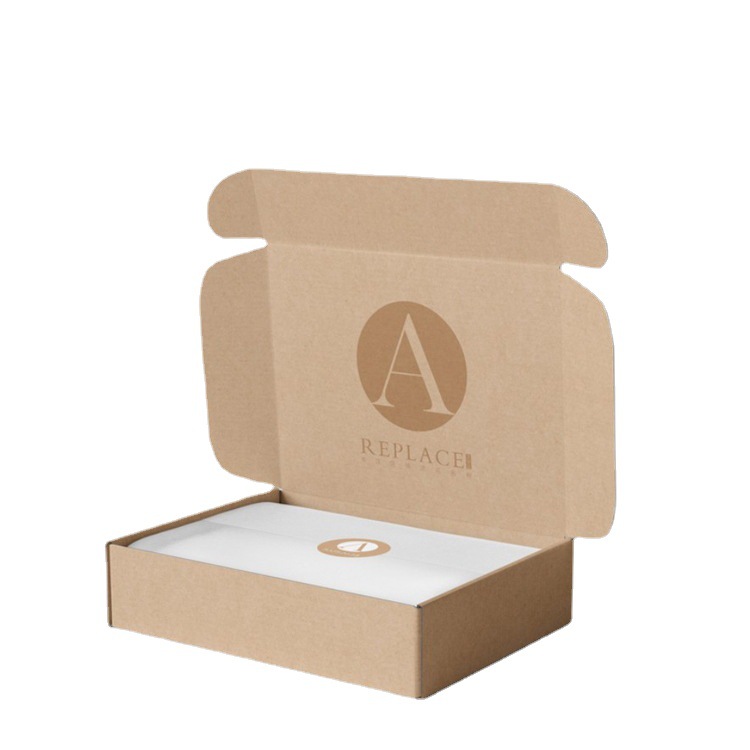 Kraft paper with hard and thick express packaging box white cardboard tile Leng pit paper airplane box