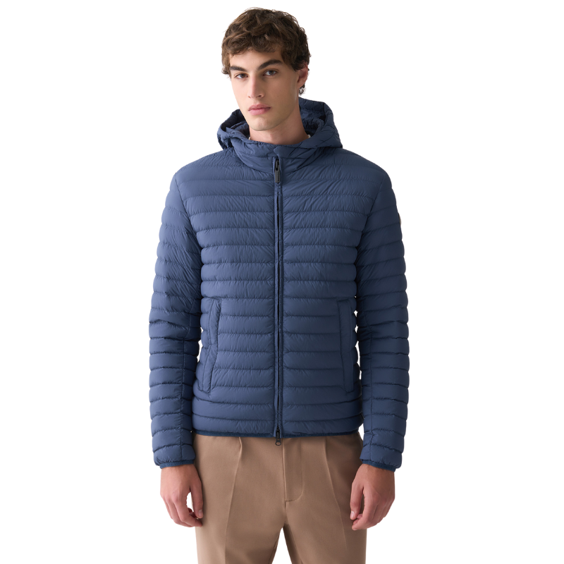Men’s Lightweight Hooded Quilted Down Jacket