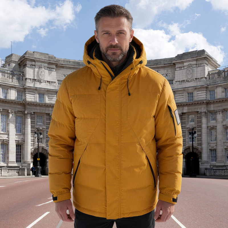 Men's Mustard Yellow Padded Jacket 