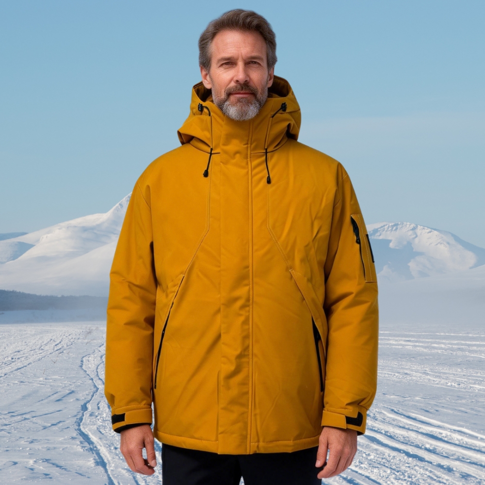 Men's Mustard Waterproof Ski Jacket