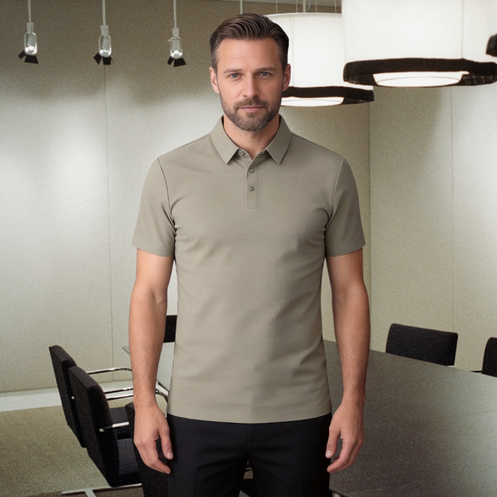 Men's UPF 50+ Seamless Polo Shirt for Hirking/Tennis