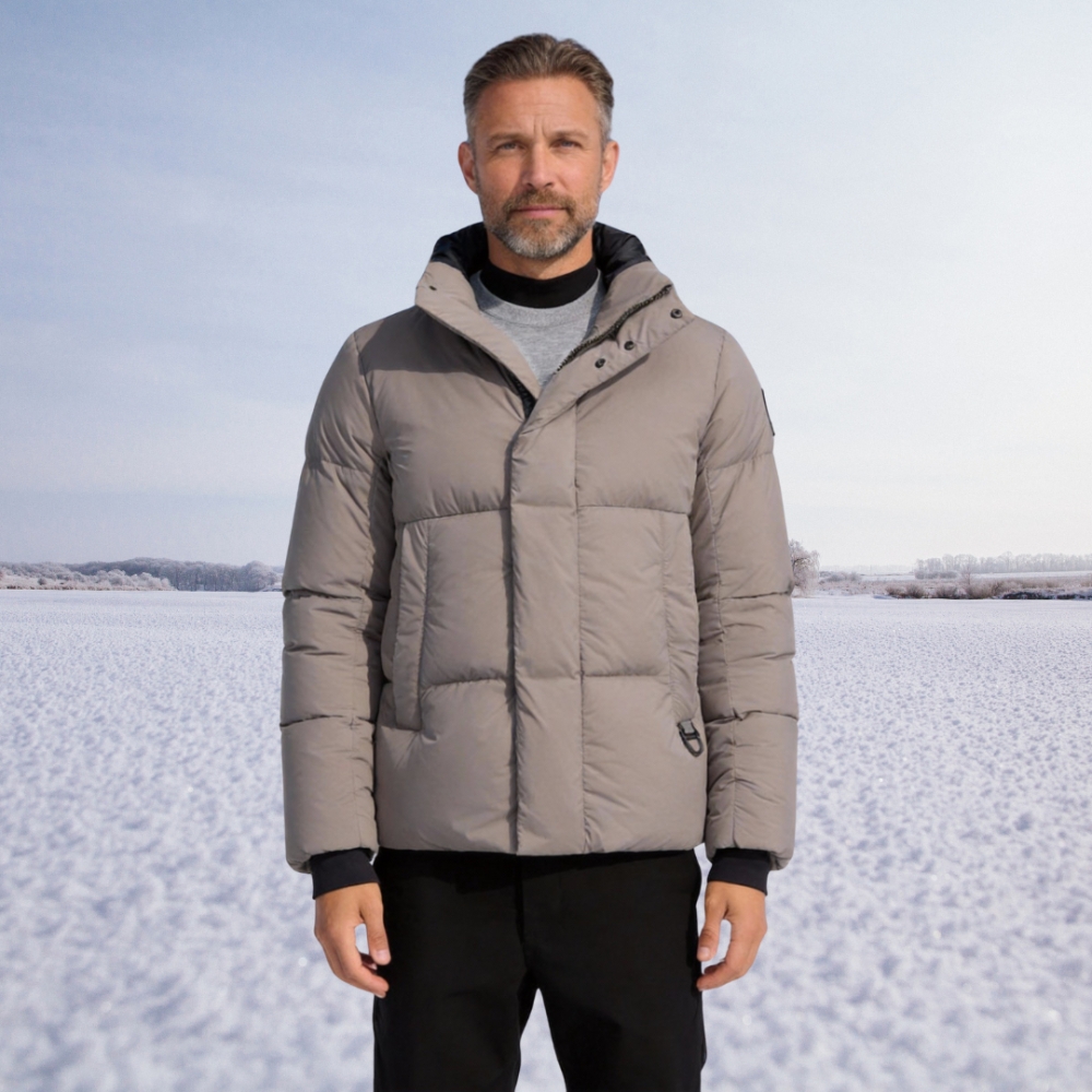 Men's Taupe Bomber Jacket