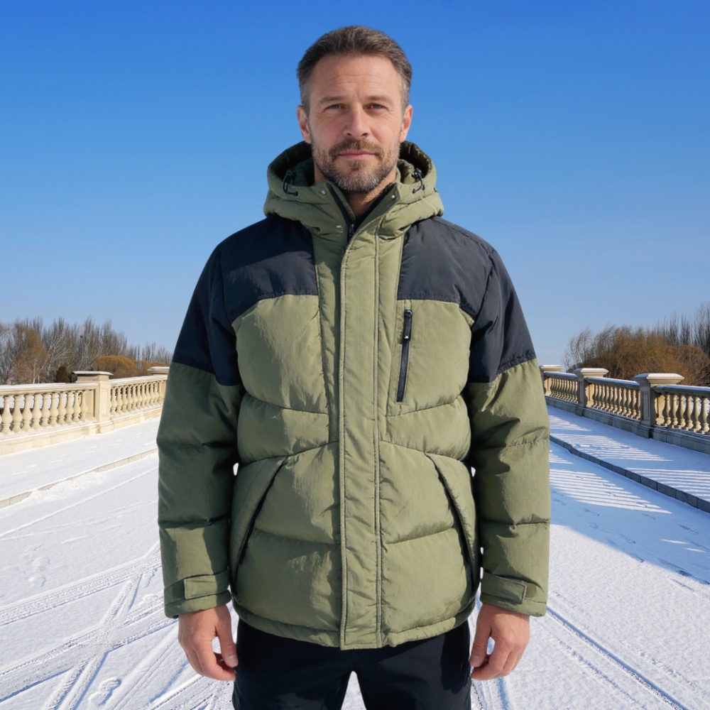 Men's Two-Tone Outdoor Down Jacket