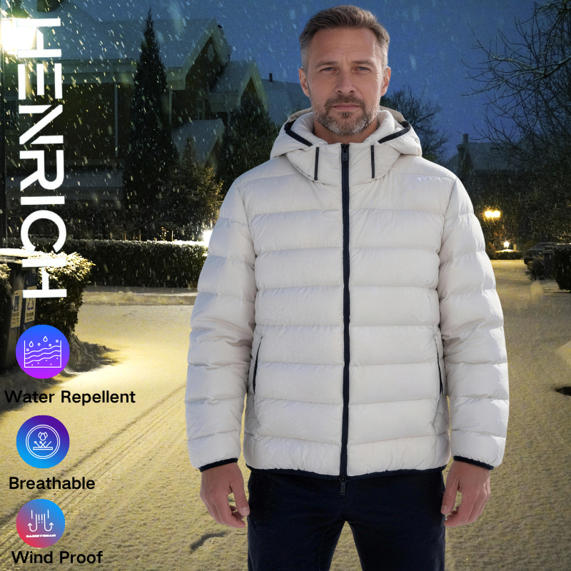 Men's Winter Hooded Puffer Down Jacket 