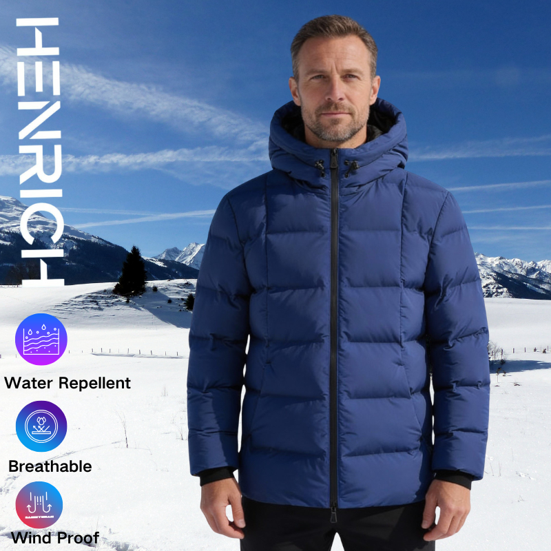 Men's Hooded Insulated Winter Waterproof Puffer Coat 